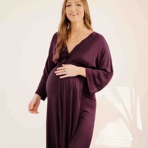 Lila Women's Amelia Purple Labor/Maternity Gown